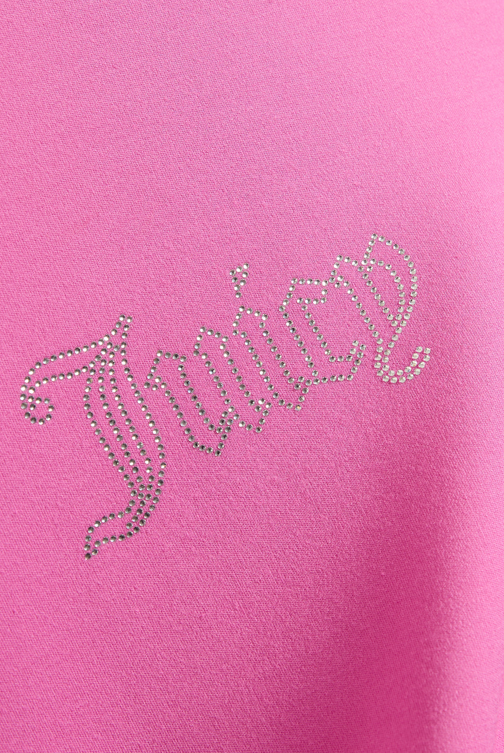 Displays the Super pink 'Juicy' branded raglan diamanté baby tee featuring the Juicy branding 