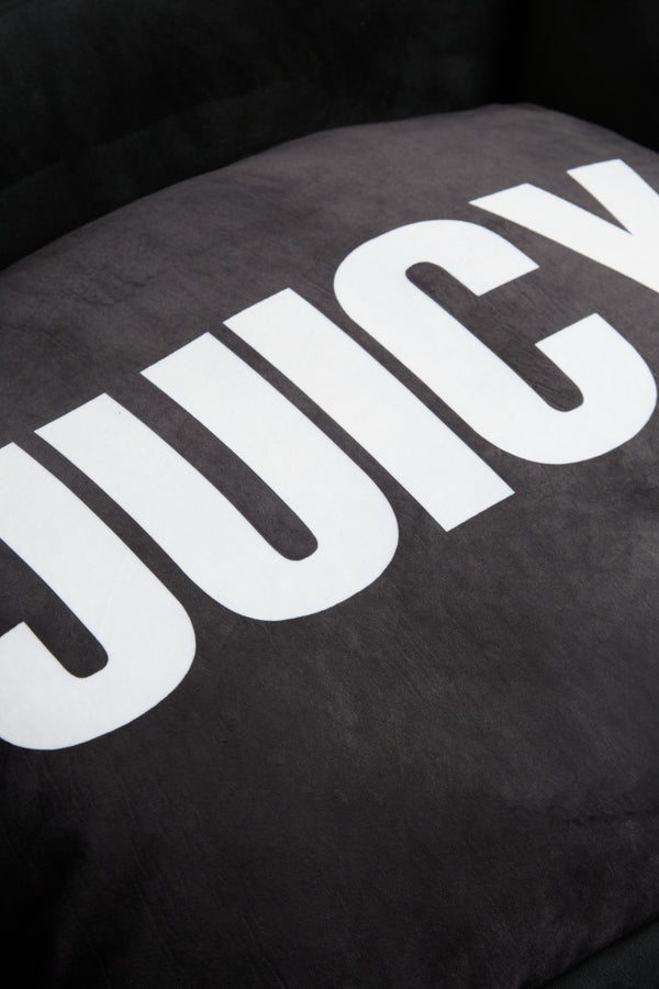 MEDIUM BLACK VELOUR JUICY PET BED