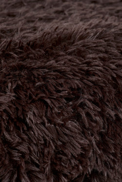 Displays the Java 'juicy' branded Fluffy Heart Pet Bed featuring the close up on the details 