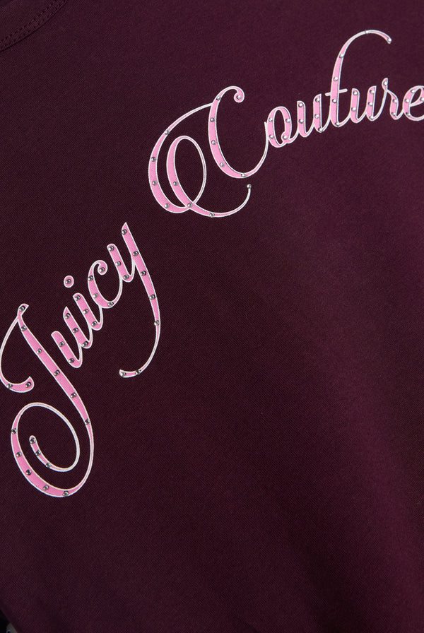 Displays the Winetasting 'Juicy' branded Script Baby T-Shirt featuring the juicy couture branding 