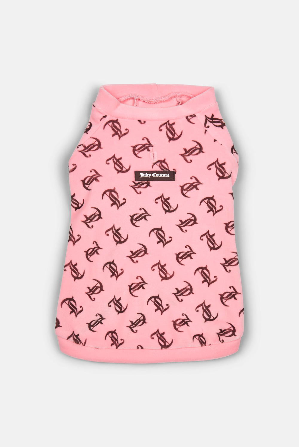 Displays the Juicy Pink 'Juicy' branded Pet Sweater