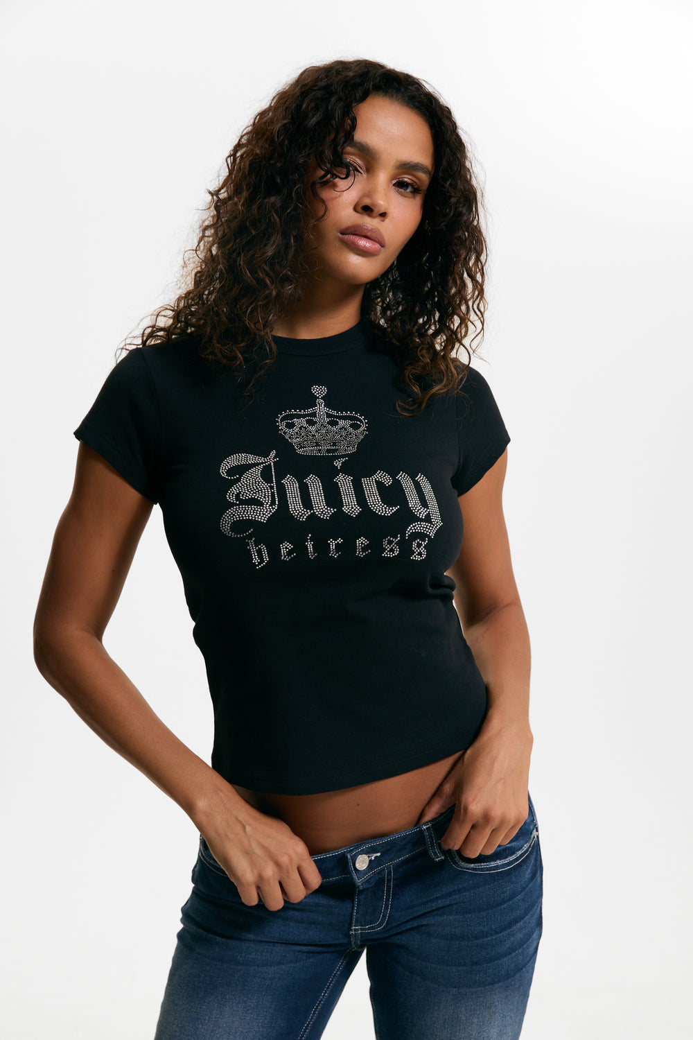 Black Heiress Diamante Tee