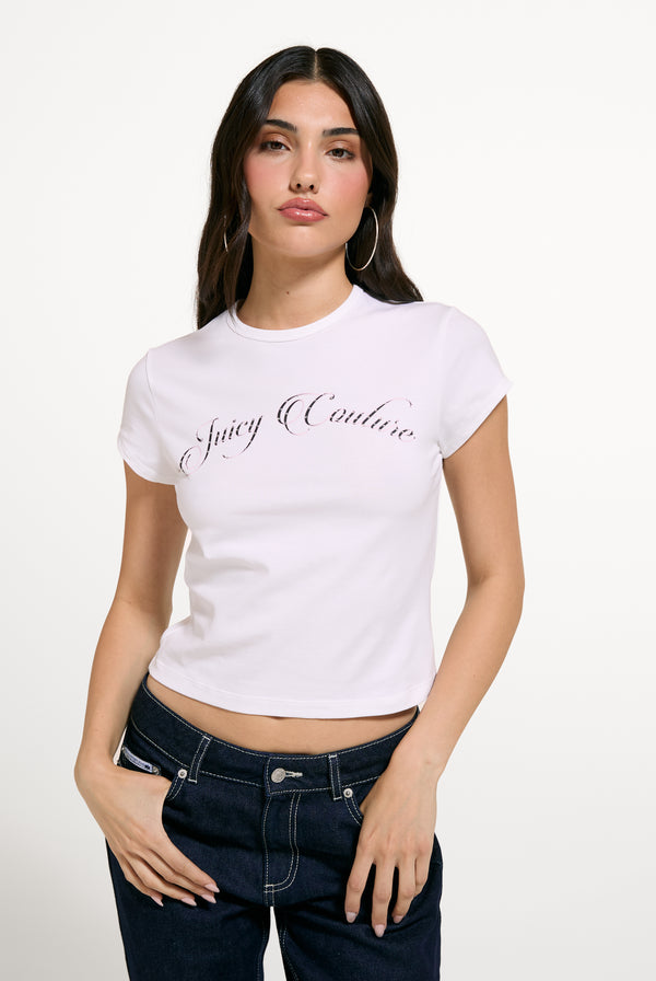 White Script Logo Baby T-Shirt