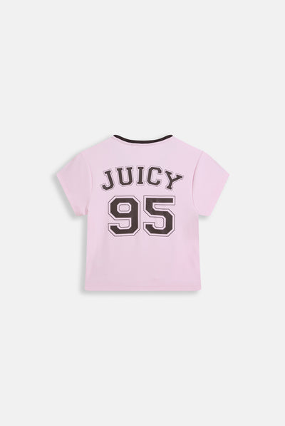 CHERRY BLOSSOM JUICY WAG V NECK T-SHIRT