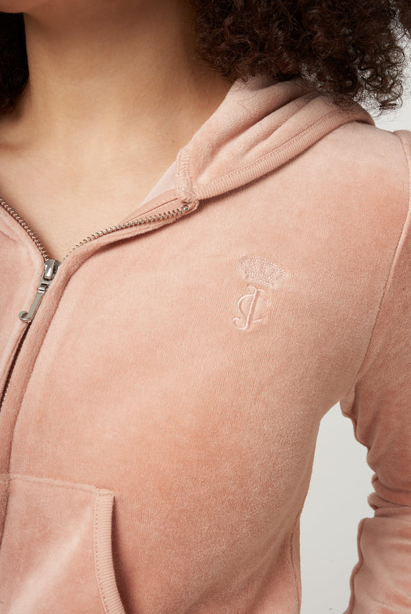 ROSE DUST BAMBOO VELOUR HERITAGE HOODIE