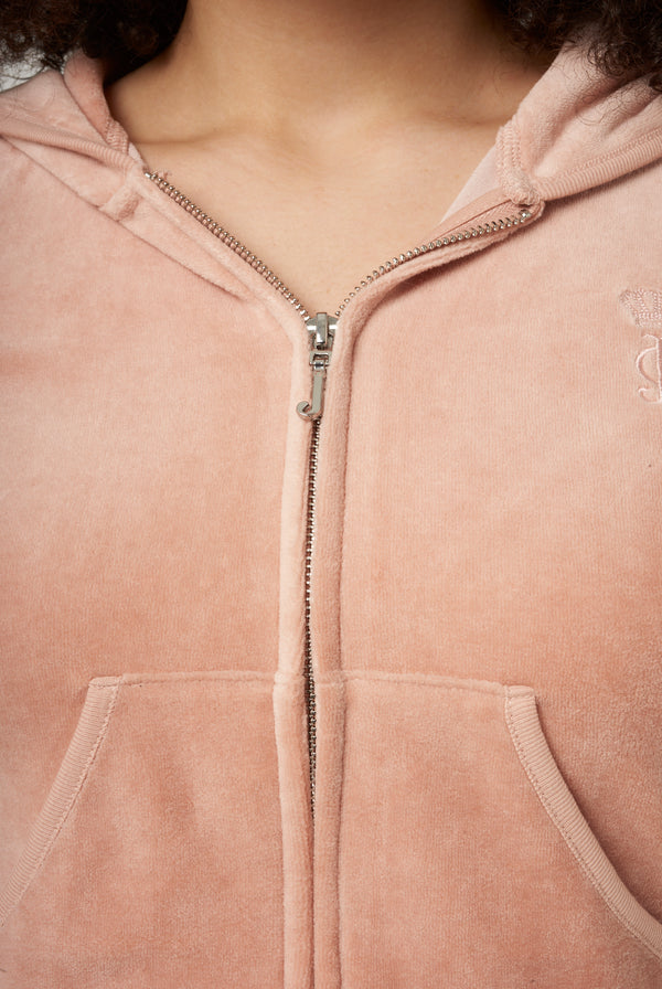 ROSE DUST BAMBOO VELOUR HERITAGE HOODIE
