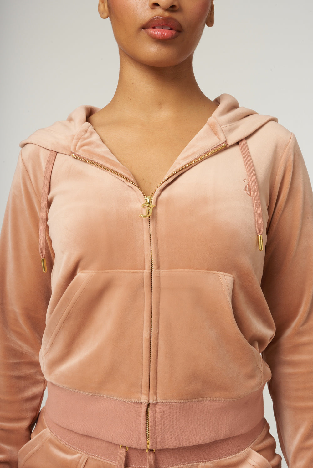 CAFE AU LAIT & GOLD CLASSIC VELOUR ROBERTSON HOODIE