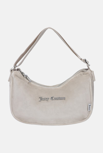 STRING SHOULDER BAG WITH METAL PLAQUE