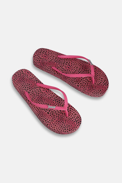 PINK CHEETAH PRINT PLATFORM FLIP FLOP