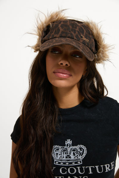 Leopard Print Trapper Cap