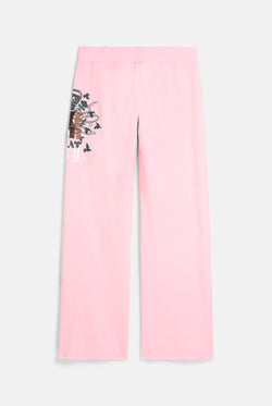 Displays the Cherry Blossom 'Juicy' branded Live For Juicy Og Straight Trackpants