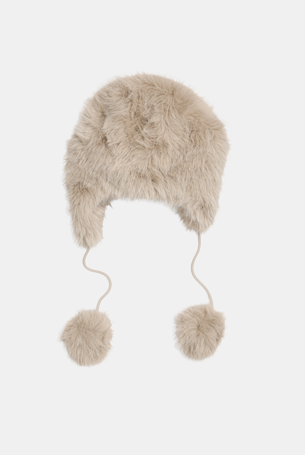 Displays the Natural 'Juicy' branded Long Pile Trapper Hat