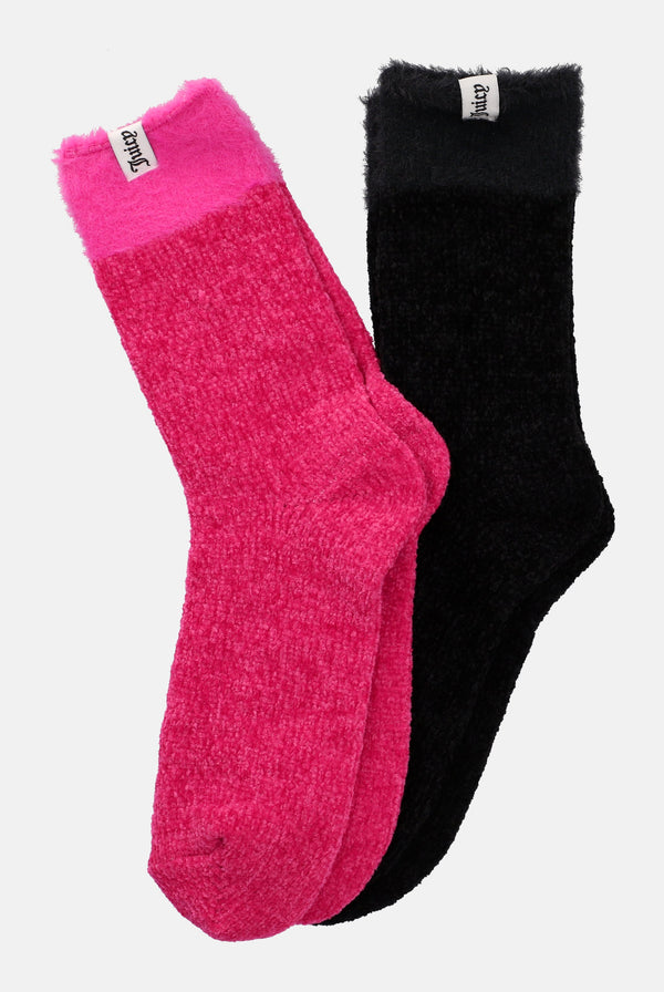 2 Pack Chenille Cosy Socks