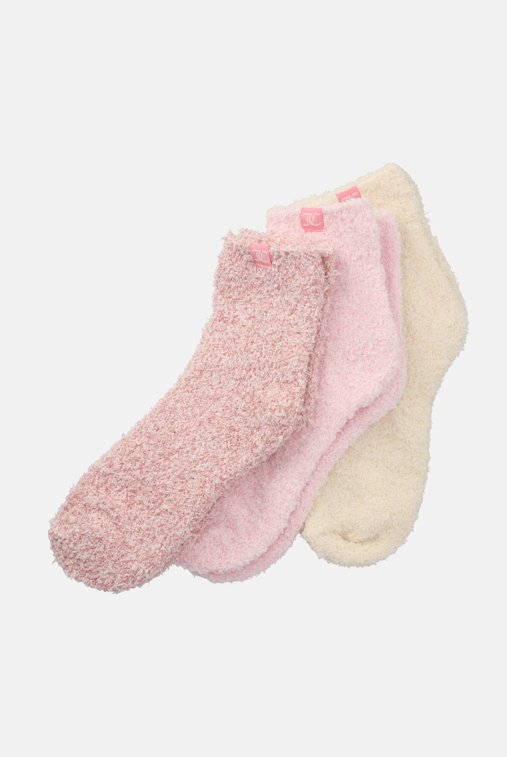 3 Pack Pink Cropped Cosy Socks