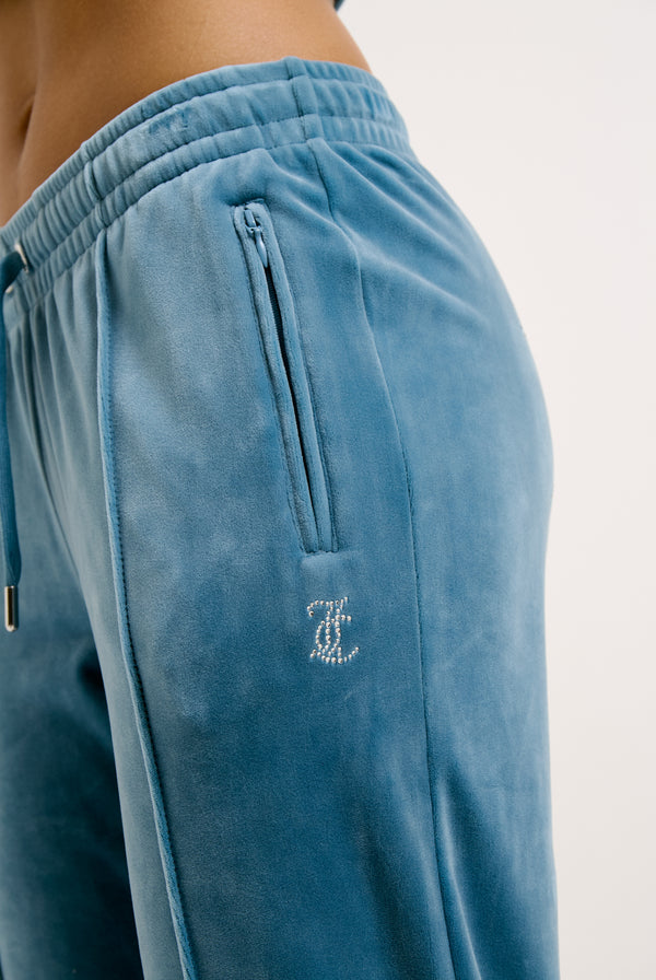 BLUESTONE VELOUR DIAMANTÉ TRACKSUIT BOTTOM