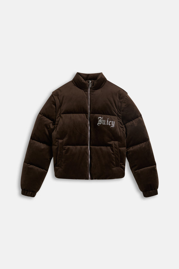 Java Diamanté Detachable Puffer Jacket