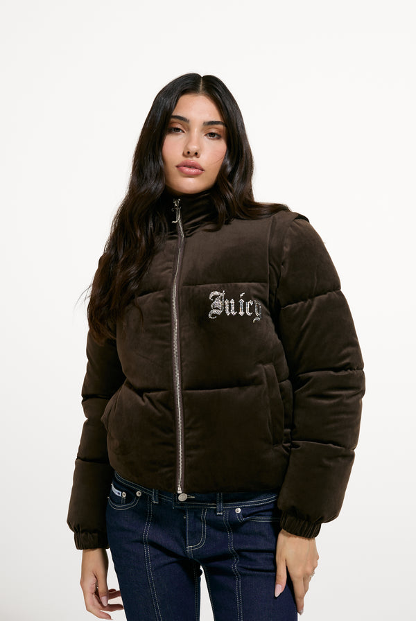 Java Diamanté Detachable Puffer Jacket