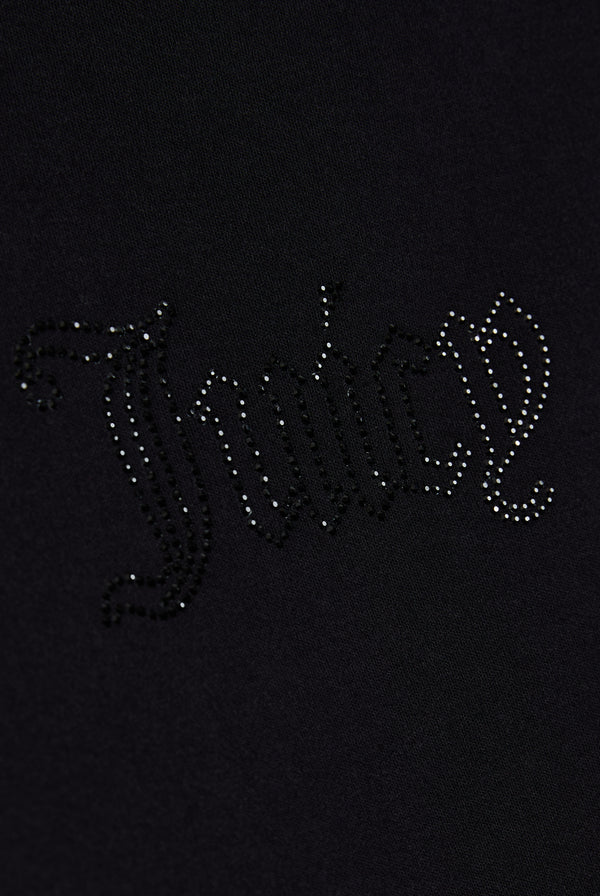 BLACK MODAL DIAMANTÉ BOATNECK TOP