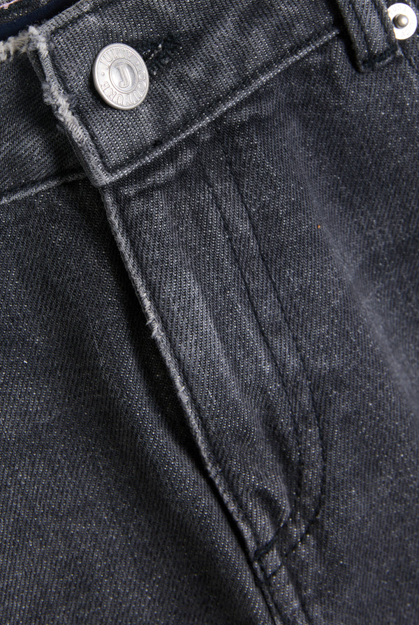 WASHED BLACK DIAMANTÉ BOOTCUT JEANS