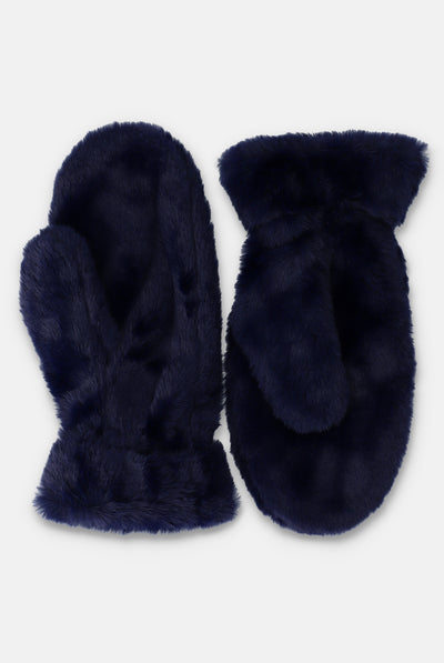 NIGHT SKY FAUX FUR MITTENS