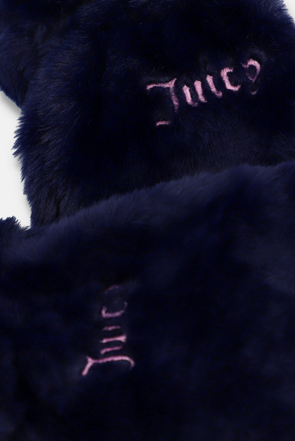 NIGHT SKY FAUX FUR MITTENS