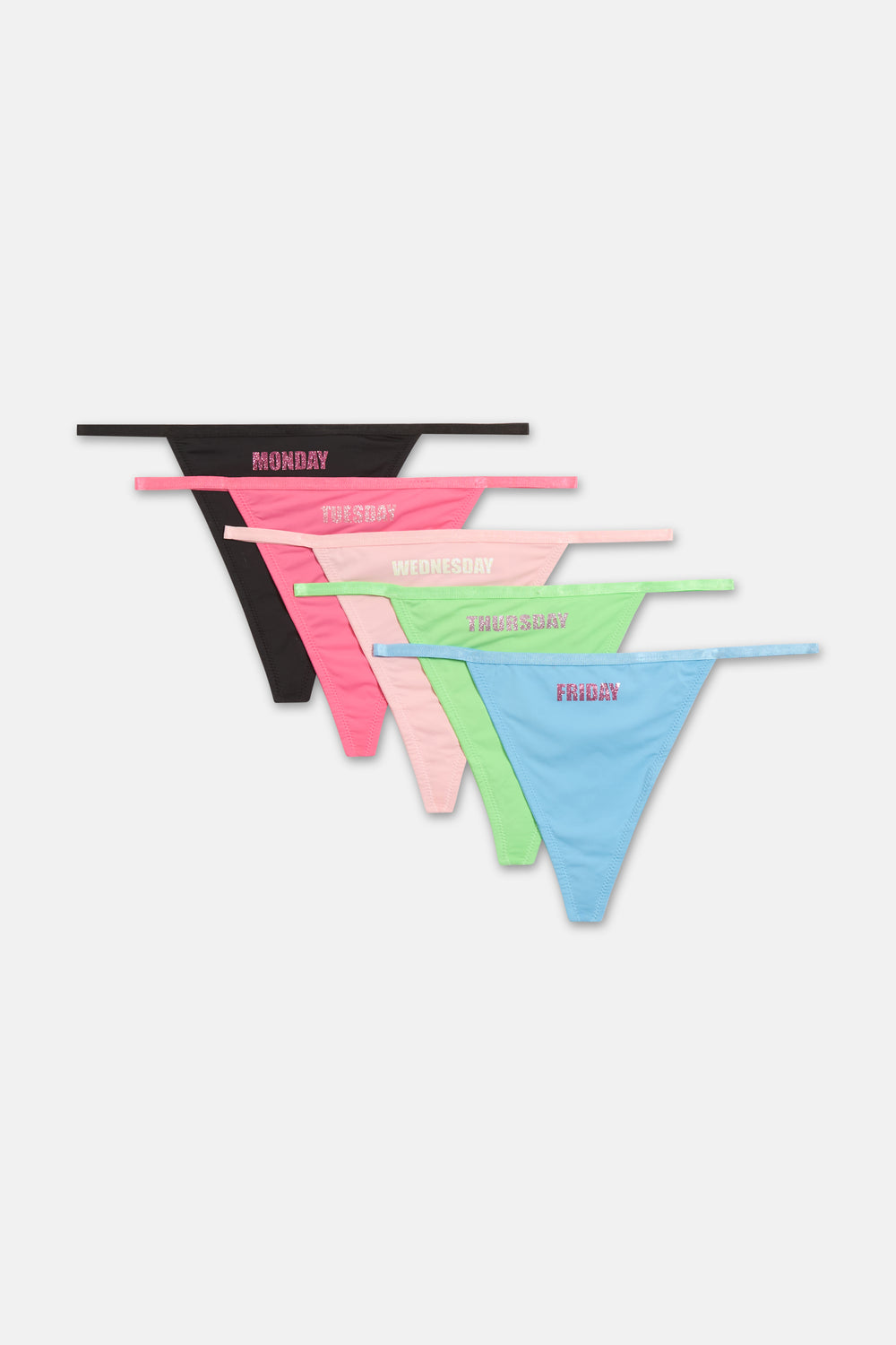 5 PACK IMPACT LOGO MON-FRI THONGS