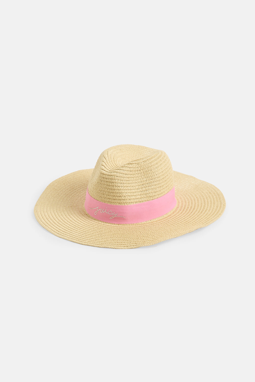Displays the Natural Straw 'Juicy' branded cowboy hat 