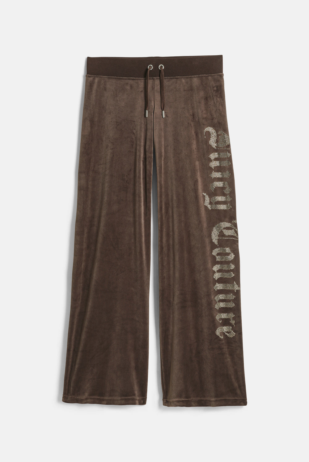Displays the Java 'Juicy' branded Old Gothic Diamante Og Straight Leg Trackpant