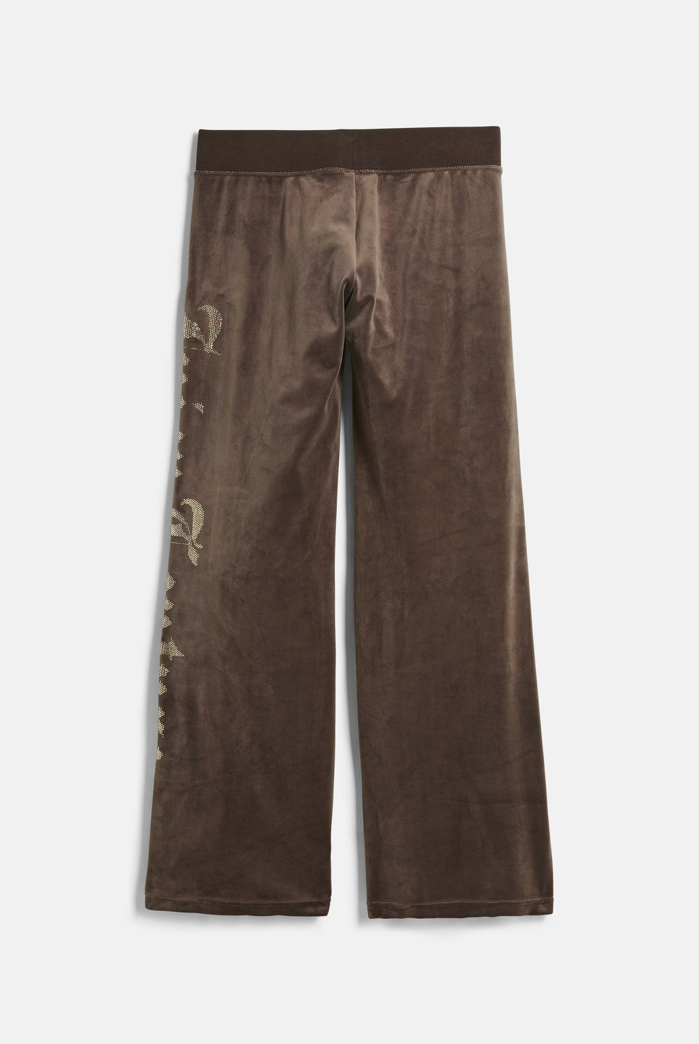 Displays the Java 'Juicy' branded Old Gothic Diamante Og Straight Leg Trackpant
