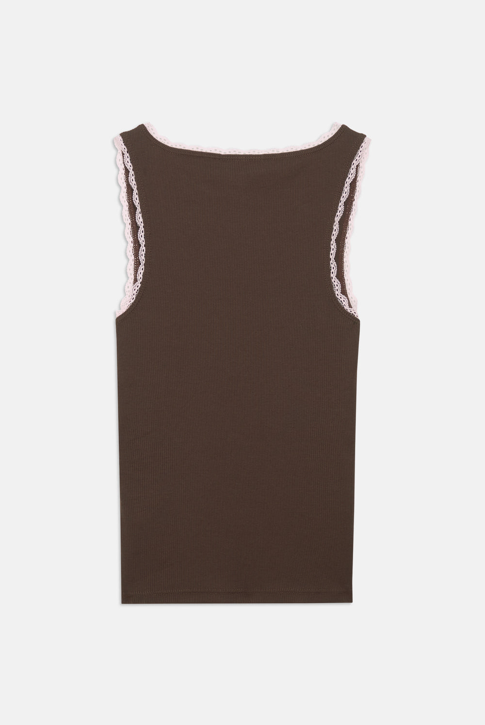 Displays the Java 'Juicy' branded Lace Trim Vest