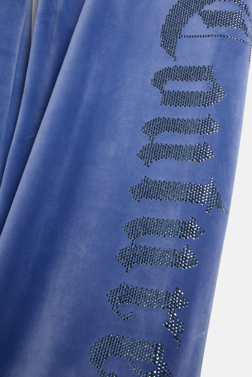 Displays the Greyblue 'Juicy' branded Old Gothic Og Straight Trackpant featuring the juicy couture branding 