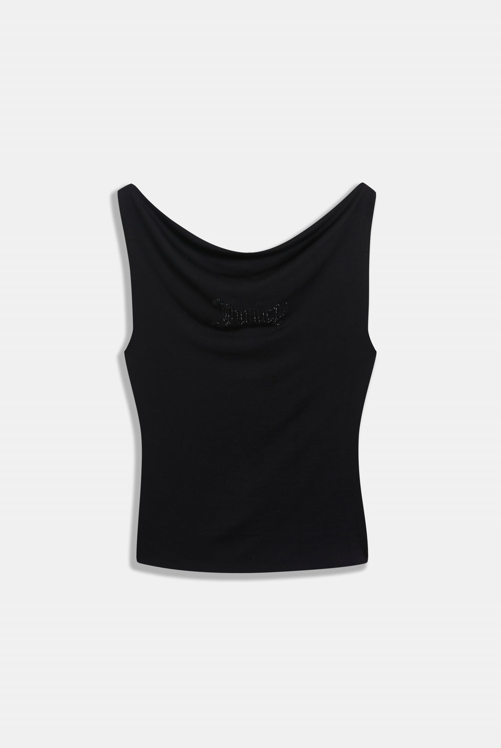 BLACK OUTLINE DIAMANTÉ DRAPE TOP