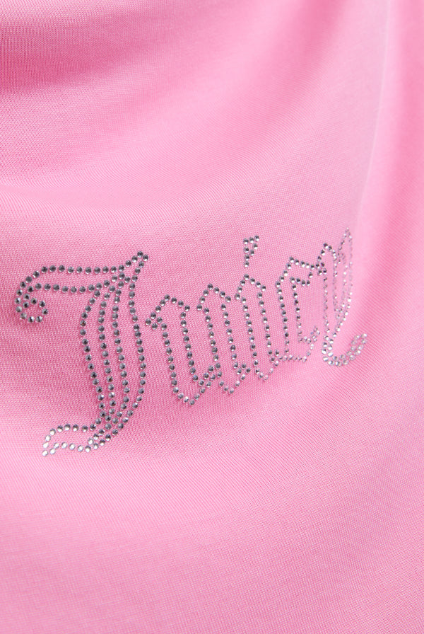 COTTON CANDY OUTLINE DIAMANTÉ DRAPE TOP