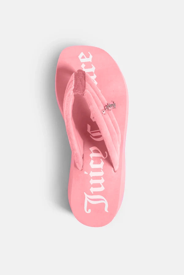 JUICY PINK Y2K PLATFORM WEDGE WITH CHARM