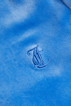 Displays the Regatta 'Juicy' branded classic velour Robertson hoodie featuring the juicy couture 