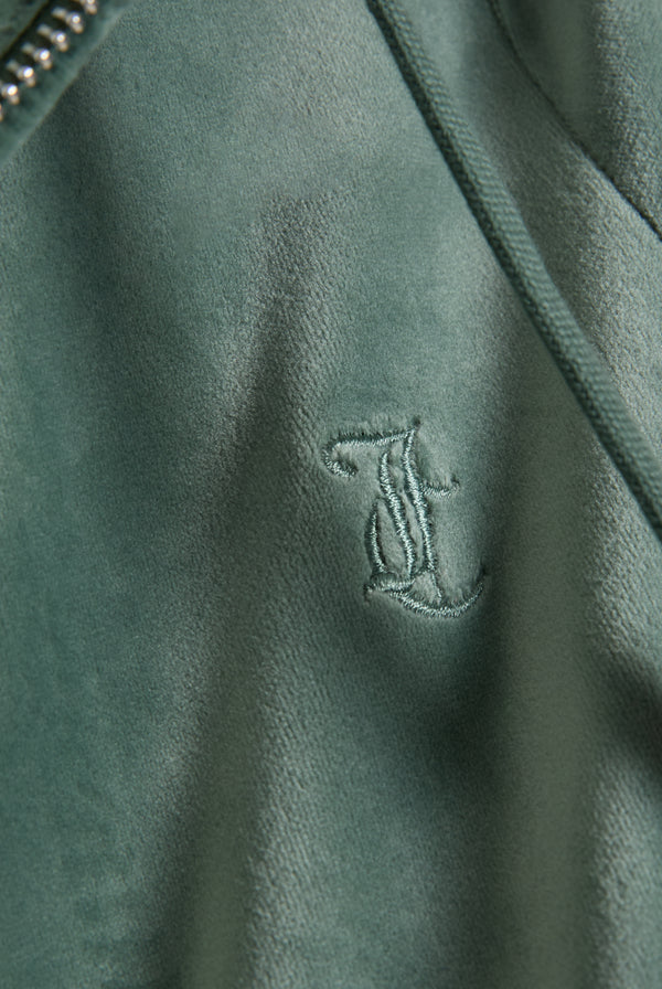 DUCK GREEN CLASSIC VELOUR ROBERTSON HOODIE