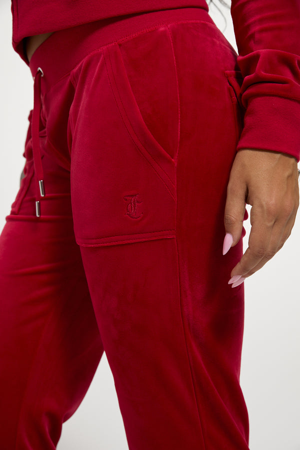 ASTOR RED CLASSIC VELOUR DEL RAY POCKETED BOTTOMS