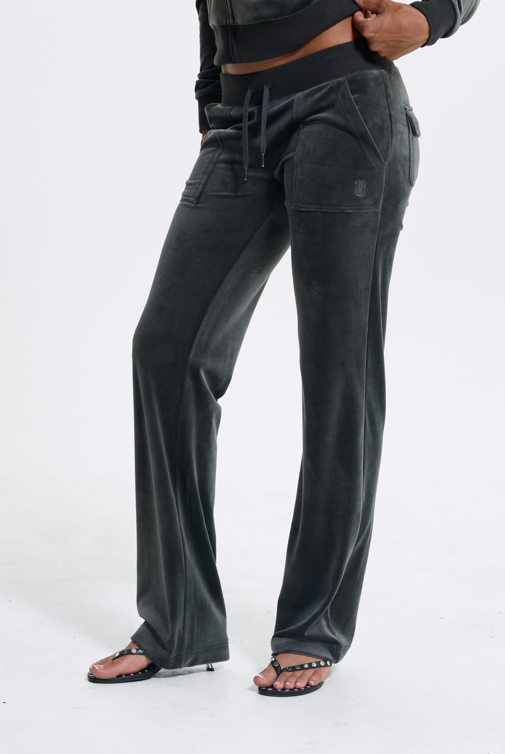 Raven / Gunmetal Classic Velour Del Ray Pocketed Bottoms