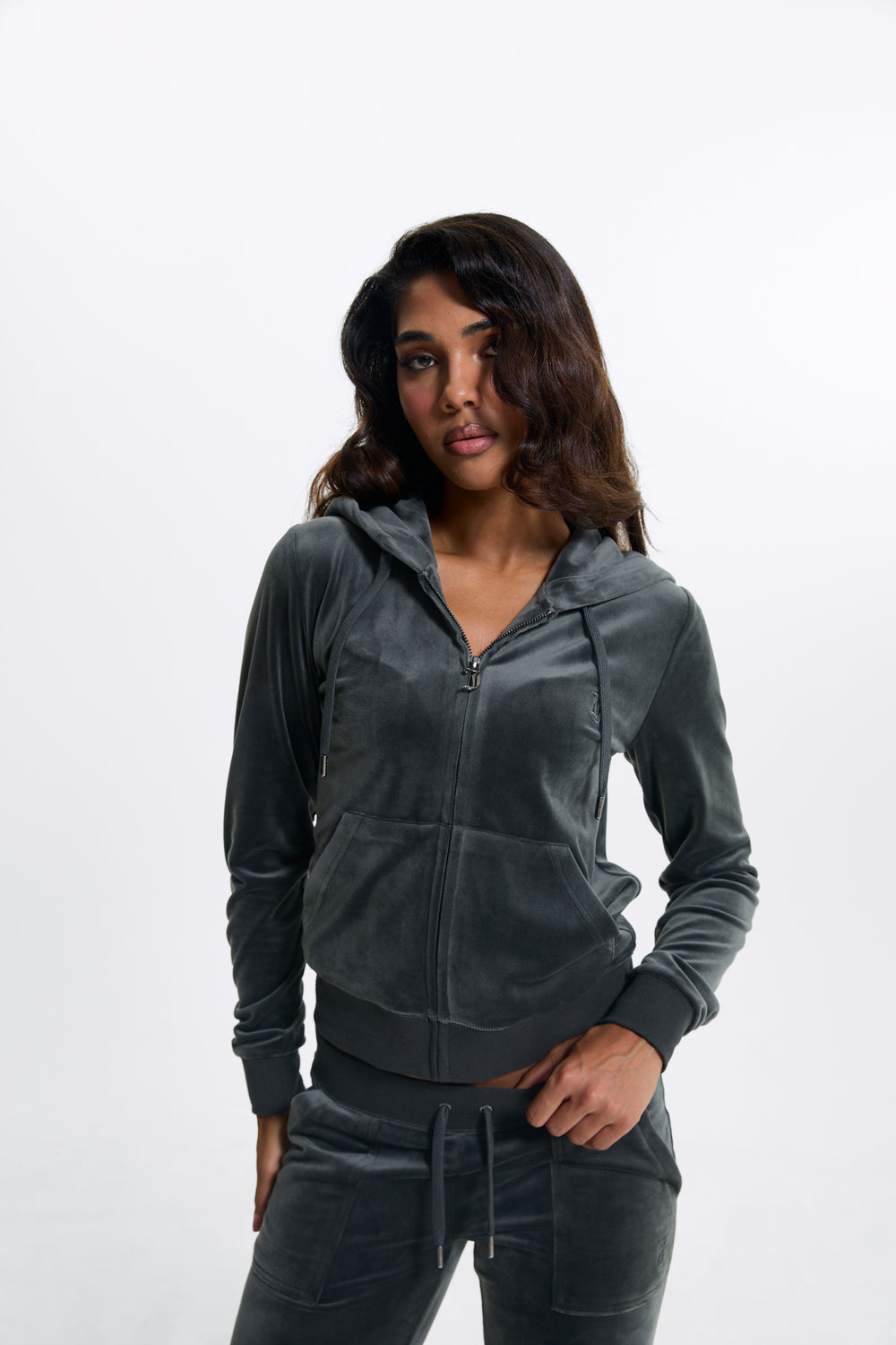 Raven / Gunmetal Classic Velour Robertson Hoodie