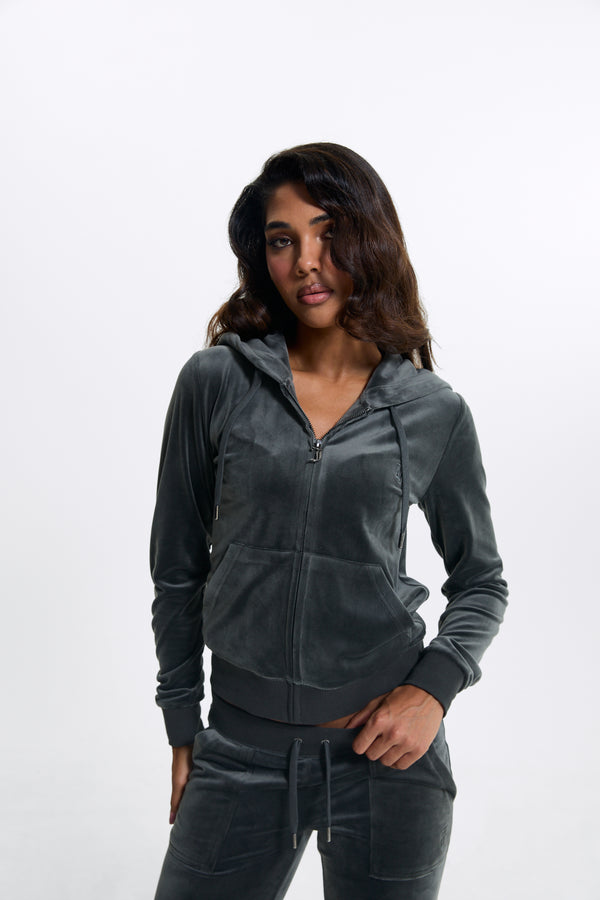Raven / Gunmetal Classic Velour Robertson Hoodie