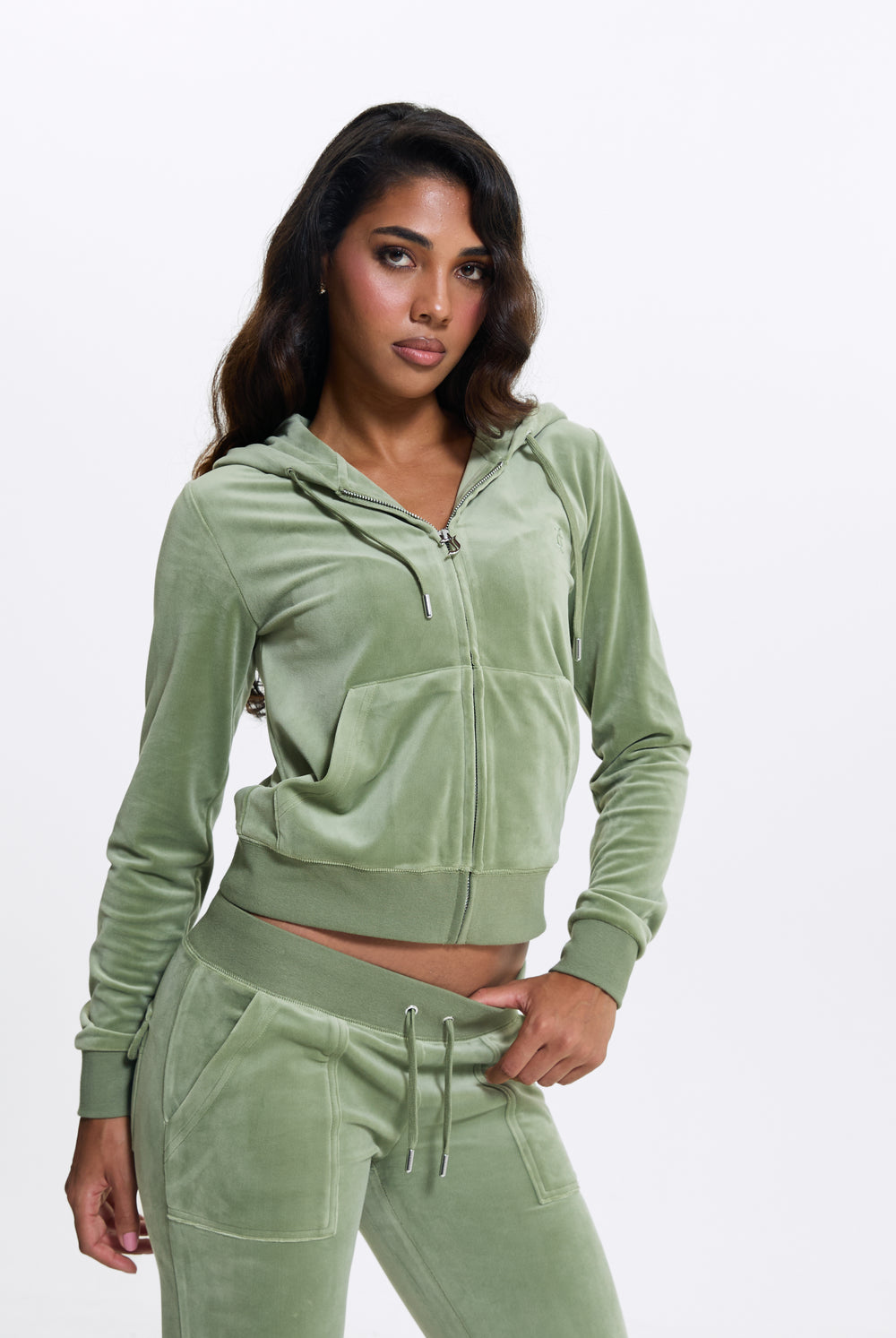 Oil Green Classic Velour Robertson Hoodie
