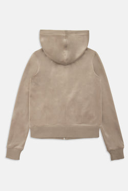 Displays the string classic 'juicy' branded velour Robertson hoodie 