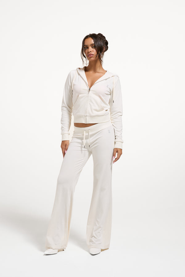 BRIDAL CLASSIC VELOUR  LOW RISE TRACK PANTS