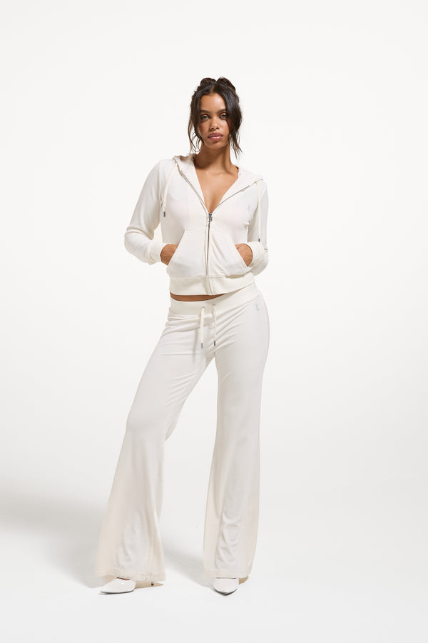 BRIDAL CLASSIC VELOUR  LOW RISE TRACK PANTS