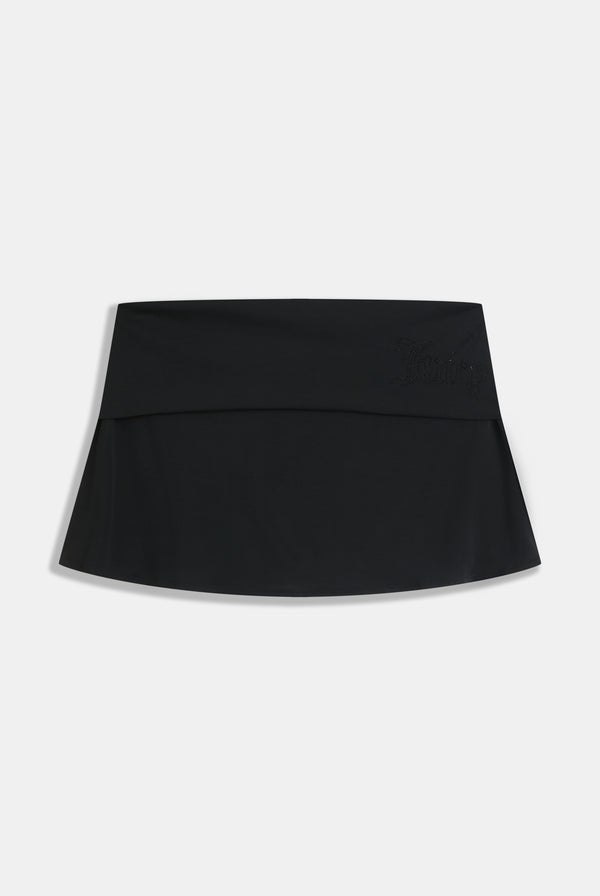 BLACK DIAMANTÉ ROLL DOWN SKIRT
