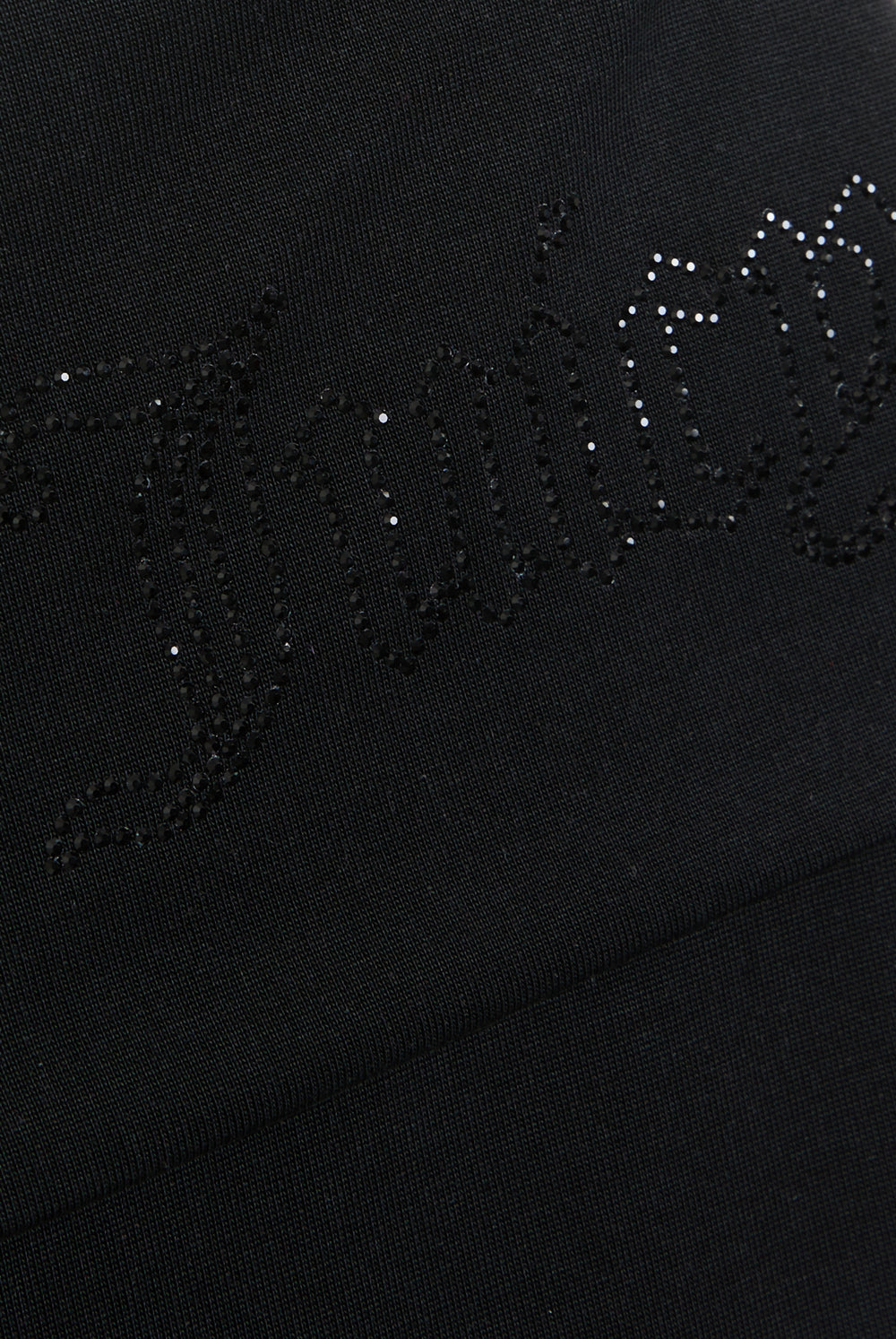 BLACK DIAMANTÉ ROLL DOWN SKIRT