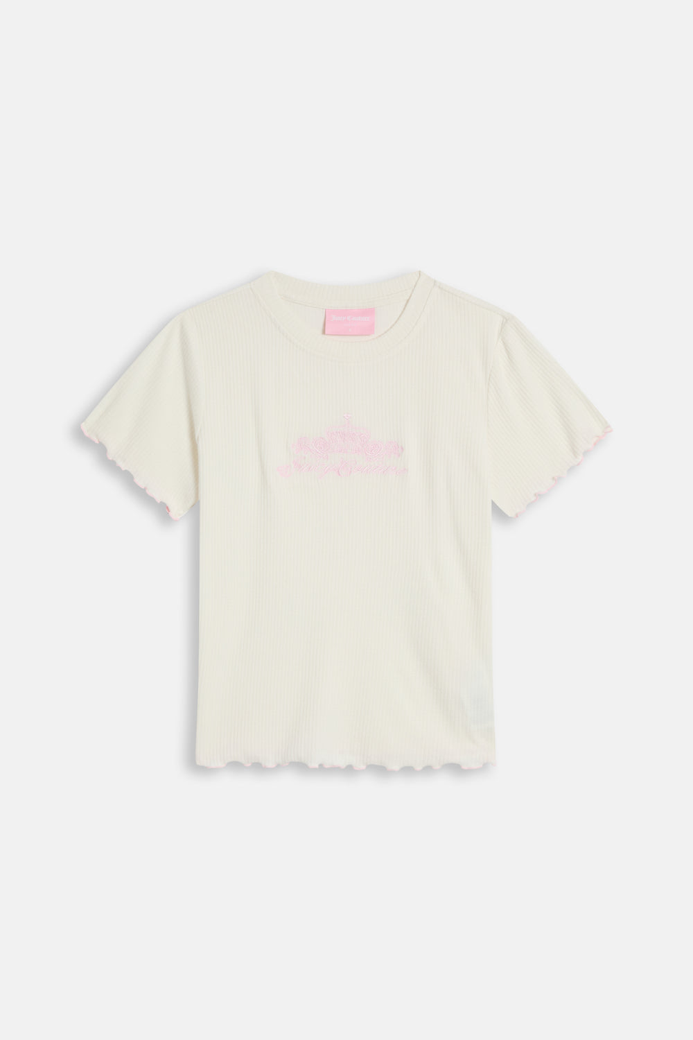 Displays the Marshmallow 'Juicy' branded Rose Rib Pyjama Set