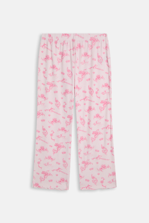 Displays the Cherry Blossom 'Juicy' branded Rose Rib Pyjama Set