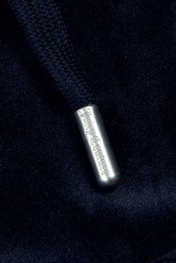 'SAGITTARIUS' NIGHT SKY DIAMANTÉ VELOUR ZIP-THROUGH HOODIE