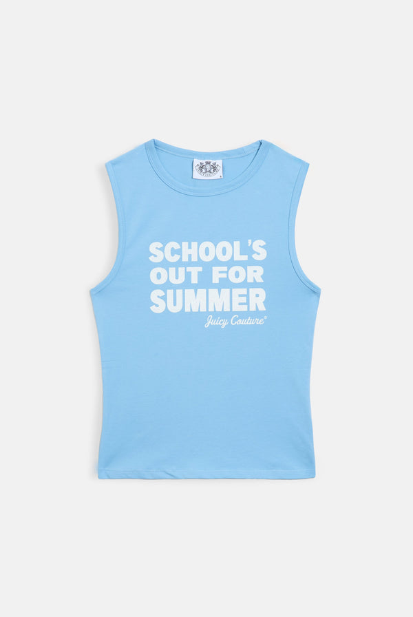 THE ICONS| DUSK BLUE 'SCHOOL'S OUT FOR SUMMER' TANK